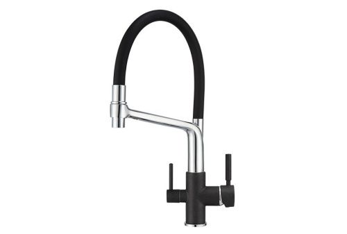 Смеситель для кухни Granula 0083, ЧЁРНЫЙ на мойку черный - фото 2