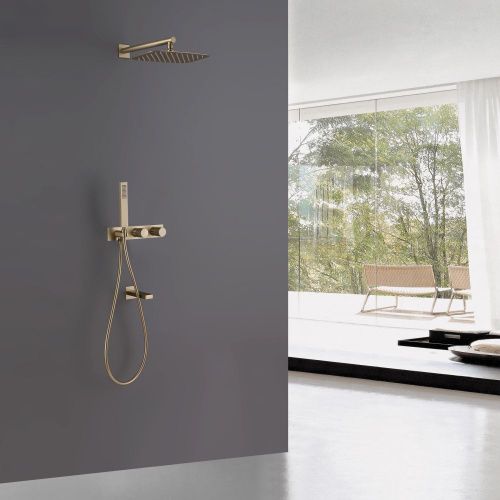 Душевая система Abber AF8717G встраиваемая в стену цвет золото - фото 2