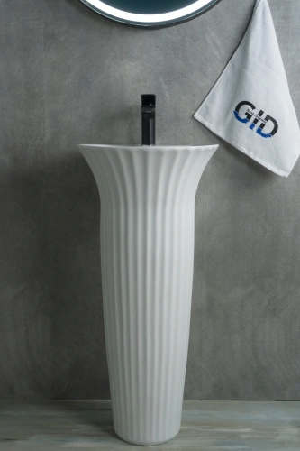 Раковина керамическая Gid Autonomo 81113 40х40 напольная цвет белый 1 отверстие под смеситель - фото 4