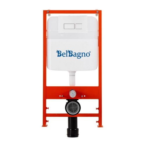 Комплект унитаз с инсталляцией с клавишей смыва BelBagno LOTO BB070CHR/SC/BB026/BB042BL - фото 2