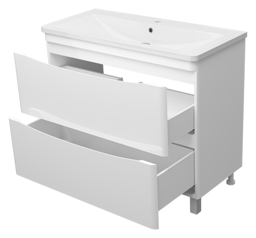 Тумба под раковину Misty Атлантик П-Атл-01100-0112Я 100х40 напольная цвет белый - фото 4