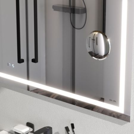 Зеркало с подсветкой Am.Pm Gem M91AMOX0803WG 80х70 подвесное