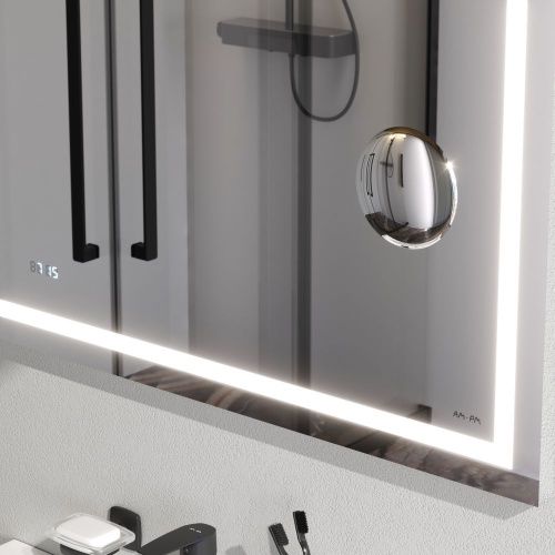 Зеркало с подсветкой Am.Pm Gem M91AMOX0803WG 80х70 подвесное - фото 5