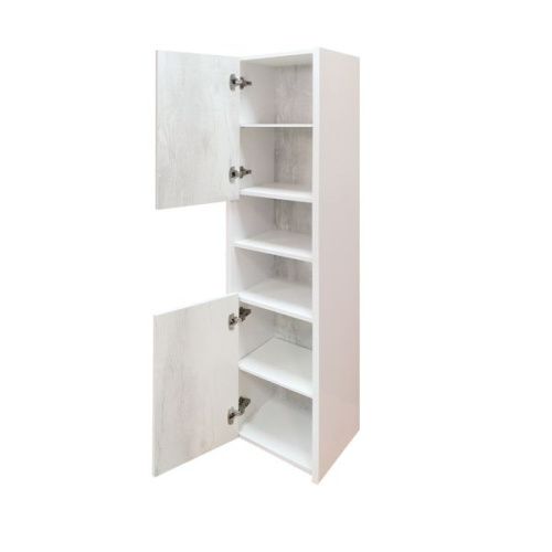 Шкаф-пенал Comforty Женева 00004137139CF 40х160 напольный цвет серый - фото 5