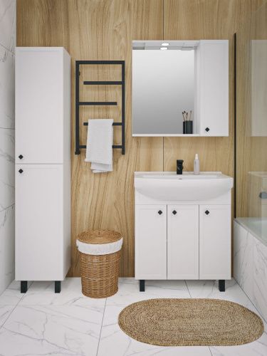 Тумба под раковину Runo Римини 00-00001255 70х30 напольная цвет белый - фото 3