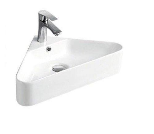 Раковина из сантехнического фаянса CeramaLux 78377 60х30 подвесная цвет белый 1 отверстие под смеситель - фото 3