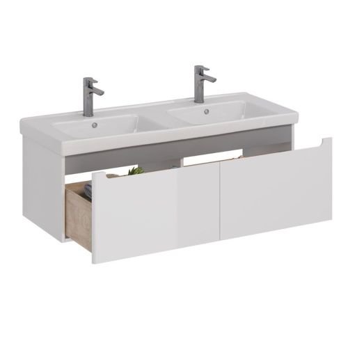 Тумба под раковину LeMark Buno mini LM05BM125T 120х40 подвесная цвет белый - фото 2