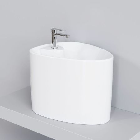 Раковина из сантехнического фарфора Ambassador Kingston 146T20003 60х40 накладная цвет белый 1 отверстие под смеситель