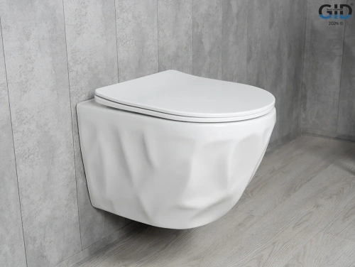 Унитаз подвесной Gid Tornado 62263Y белый с сиденьем микролифт безободковый смыв торнадо - фото 3