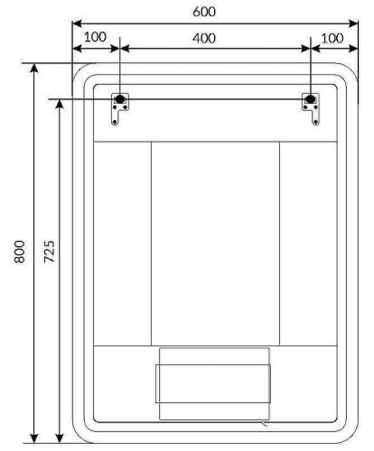 Зеркало с подсветкой 1MarKa Amour Ц0000007710 80х60 подвесное - фото 3
