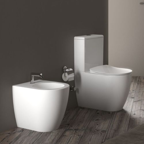 Чаша унитаза напольная Creavit Free FE360-11CB00E-0000 цвет белый без бачка без сиденья душевой смыв - фото 5