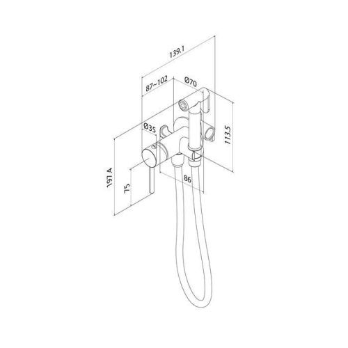 Гигиенический душ со смесителем Iddis Axes 005MGR0i08 золото - фото 5