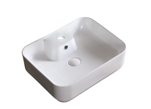 Раковина из сантехнического фарфора Cerutti SPA CR0097 50х40 накладная цвет белый 1 отверстие под смеситель - фото 3