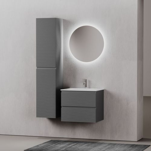 Тумба под раковину Sancos FOLK FL60GS 60х40 подвесная цвет серый - фото 3