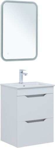 Тумба под раковину Aquanet Практика 00330455 50х40 подвесная цвет белый - фото 5