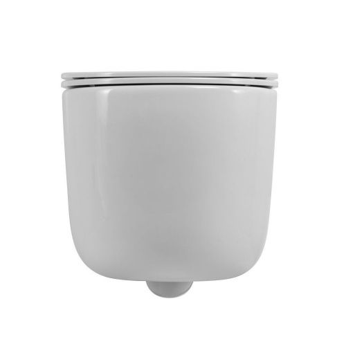 Унитаз подвесной Art&Max Napoli AM100CHRV/SC белый с сиденьем микролифт смыв торнадо - фото 2