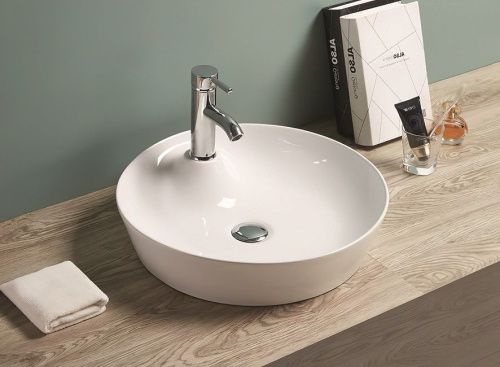 Раковина керамическая Art&Max AM-78111 40х40 накладная цвет белый