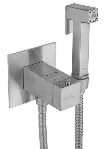 Смеситель для ванны и душа Wonzon & Woghand WW-88829910-BN встраиваемый в стену никель с термостатом - фото 5