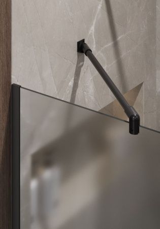 Душевая перегородка Timo T11 120х195 стекло матовое профиль черный