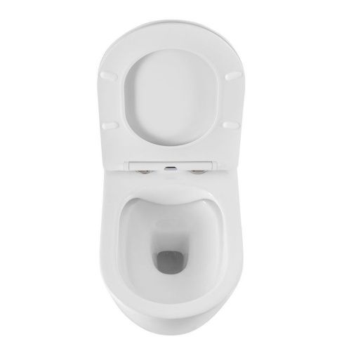 Унитаз подвесной Art&Max Romantic AM213CHR/SC белый с сиденьем микролифт каскадный смыв - фото 5