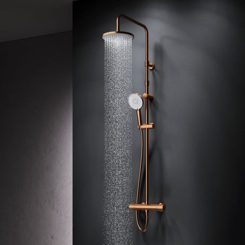 Душевая стойка Am.Pm X-Joy F0785A444 настенная цвет золото с термостатом - фото 3