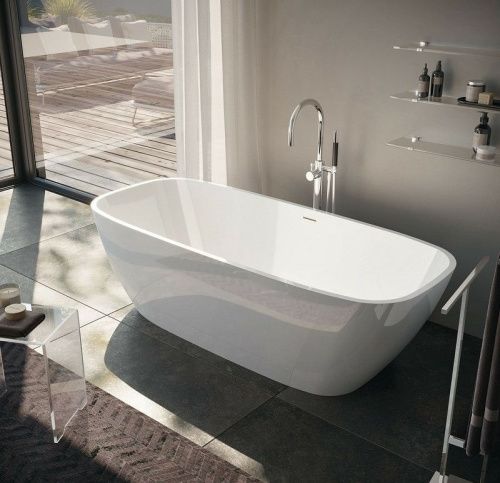 Ванна из искусственного камня Gruppo Treesse BRIO V297BL 170х70 отдельностоящая прямоугольная - фото 2