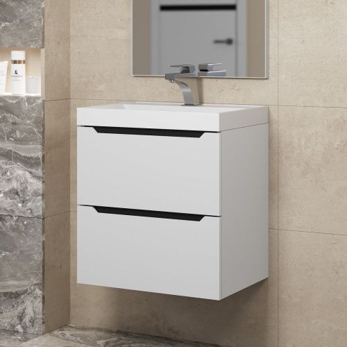 Тумба под раковину Uperwood Tanos 2930205149 50х30 подвесная цвет белый - фото 5