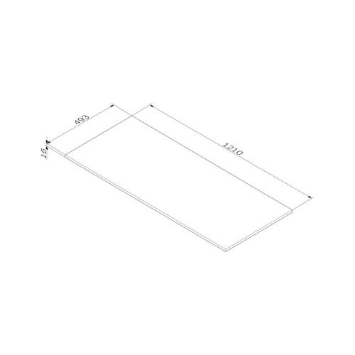 Столешница Am.Pm Func M8FST1200WM 120х50 накладная цвет белый - фото 3