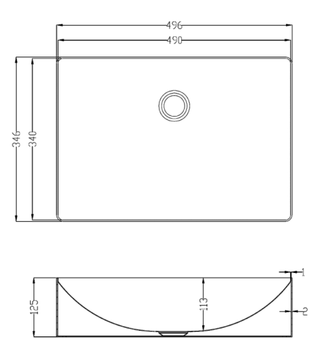 Раковина из нержавеющей стали AltroBagno Futuro AltroBagnoFuturo001016BrAn 50х30 накладная цвет бронза - фото 5