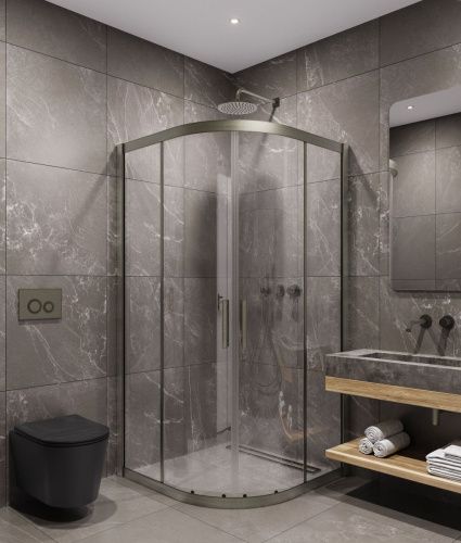 Душевой уголок Timo T42 90х90 стекло прозрачное профиль никель без поддона - фото 2