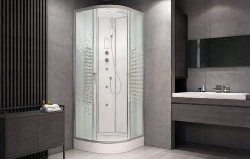 Душевая кабина AvaCan L909GM+EL 90х90 четверть круга с крышей ориентация универсальная - фото 2