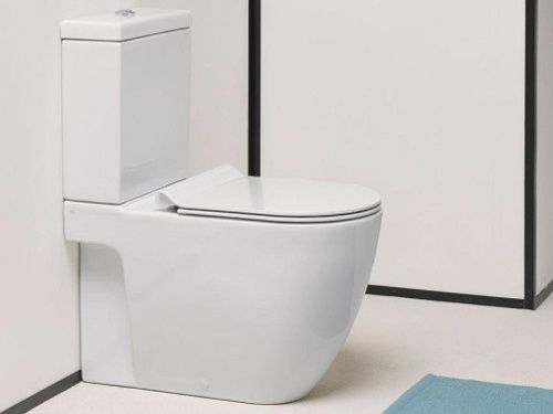 Чаша унитаза напольная GSI Pura 881711_УЦ цвет белый без сиденья без бачка безободковая душевой смыв (мелкий скол) - фото 2