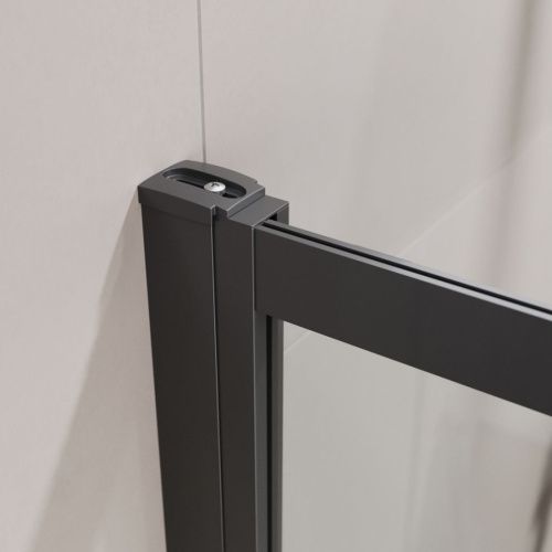 Душевая шторка на ванну Cezares SLIDER SLIDER-FIX-VF-11-90/150-C-NERO 90х150 стекло прозрачное профиль черный ориентация универсальная - фото 2