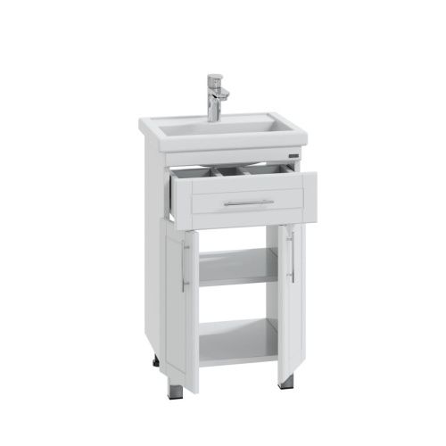 Тумба под раковину СанТа Дублин 223002 50х40 напольная цвет белый - фото 3