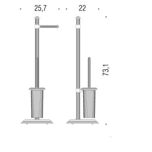 Стойка с аксессуарами для ванной Colombo Hermitage B3318.CR - фото 2