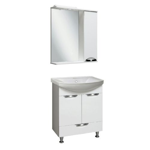 Зеркало-шкаф Runo БАРСЕЛОНА 00000001036 70х80 подвесной цвет белый - фото 4