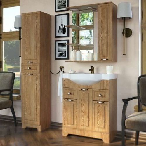 Шкаф-пенал Stella Polar Кармела SP-00000193 40х190 напольный цвет коричневый - фото 3