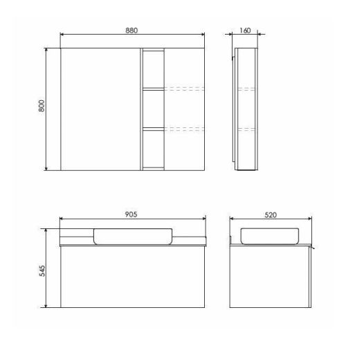 Зеркало-шкаф Comforty Милан 00004137130CF 90х80 подвесной цвет белый - фото 2