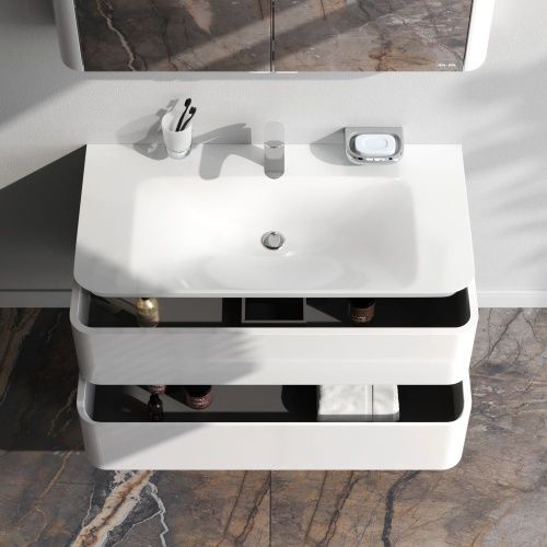 Тумба под раковину Am.Pm Sensation M30FHX1002WG 100х50 подвесная цвет белый - фото 3