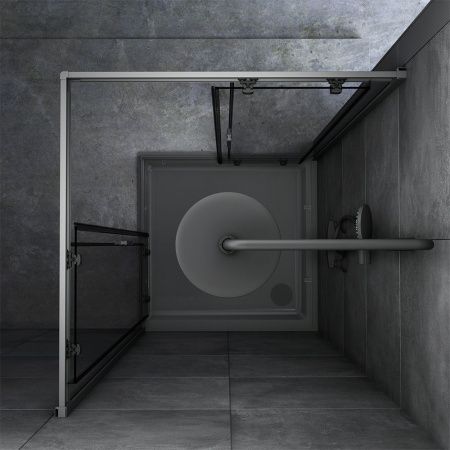 Душевой уголок Am.Pm Gem W90G-403-090BT 90х90 стекло прозрачное профиль черный без поддона