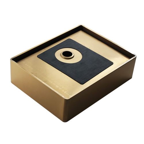 Раковина из нержавеющей стали Melana MLN-D4837G Castle 50х40 накладная цвет золото без отверстий под смеситель - фото 5