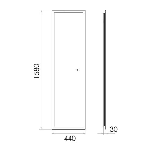 Зеркало Comforty 00-00014248CF 40х160 - фото 2