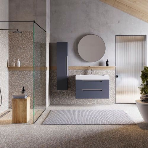 Тумба под раковину Aqwella Y CUB0109GR 90х40 подвесная цвет серый - фото 2