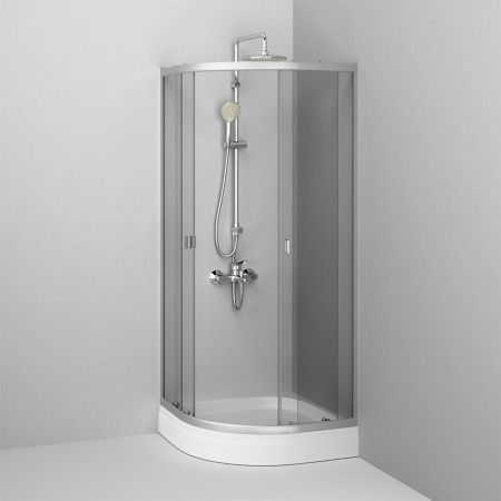 Душевой уголок Am.Pm X-Joy W88G-205-080MT64 80х80 стекло прозрачное профиль хром без поддона