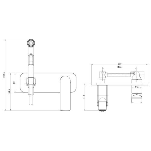 Гигиенический душ со смесителем LeMark Allegro LM5919CW белый/хром - фото 2