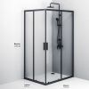 Душевой уголок Am.Pm Gem S W93G-404-120290-BT 120х90 стекло прозрачное профиль черный без поддона