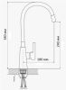 Смеситель для кухни D-Lin D155302-3 на мойку белый/хром