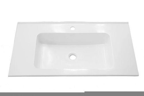 Раковина из искусственного камня Эстет Каре ФР-00014663 90х50 накладная цвет белый 1 отверстие под смеситель - фото 3