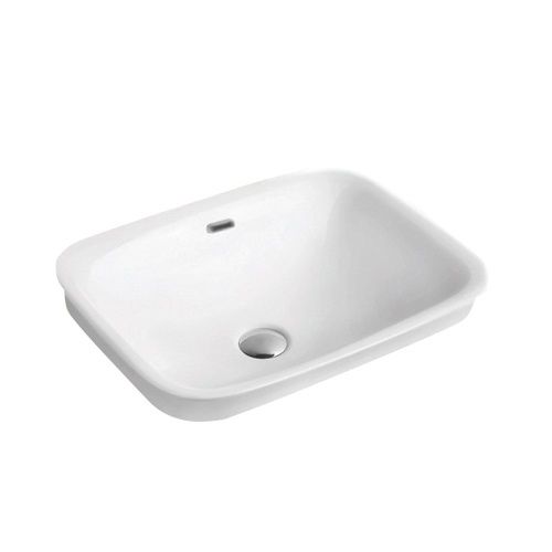 Раковина из сантехнического фарфора Melana 1422C-805 60х40 встраиваемая цвет белый без отверстий под смеситель - фото 3