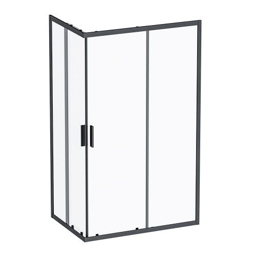 Душевой уголок Am.Pm Gem S W93G-404-120280-BT 120х80 стекло прозрачное профиль черный без поддона - фото 2